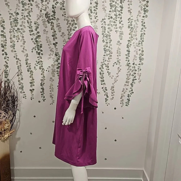 Nwot MAREE POUR TOI Plus Size Draped Sleeve Dress Sz 22 - Picture 6 of 11